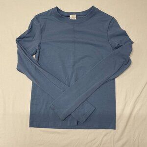 Light blue knit Athleta long-sleeved top